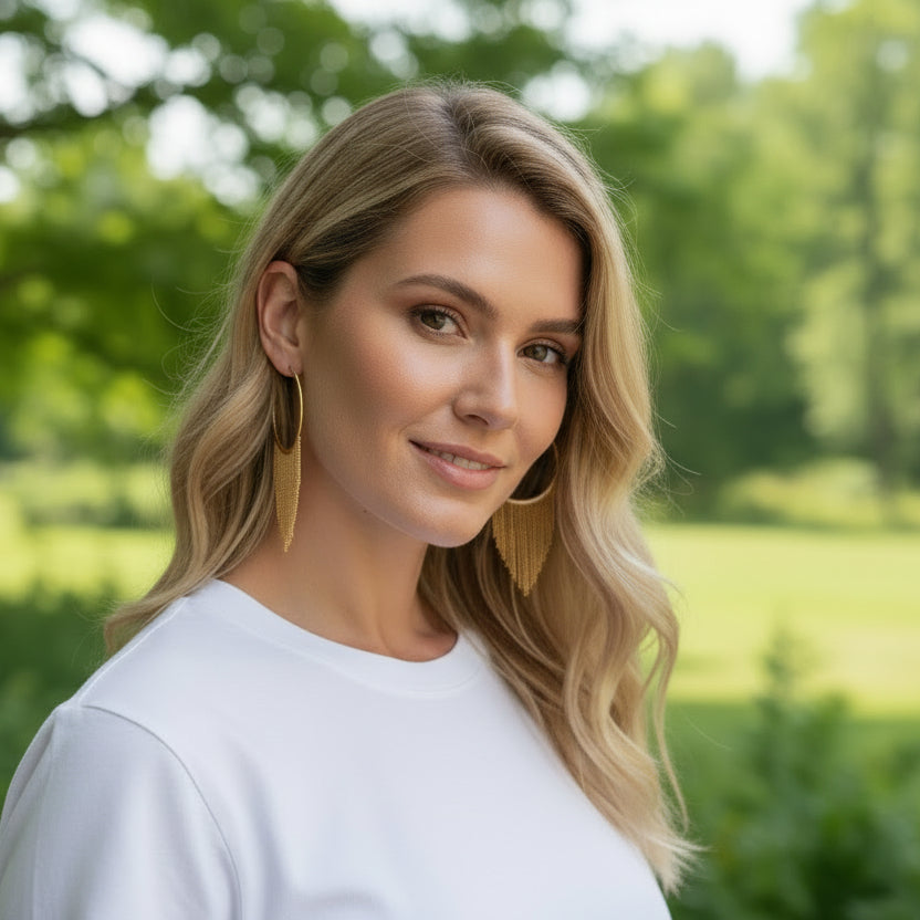 Helo Big Fringe Hoops