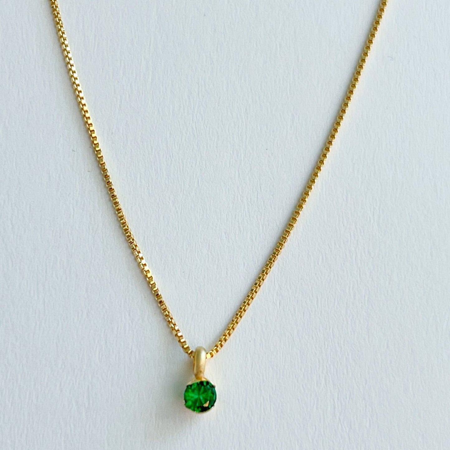 Clara Green Zirconia Necklace