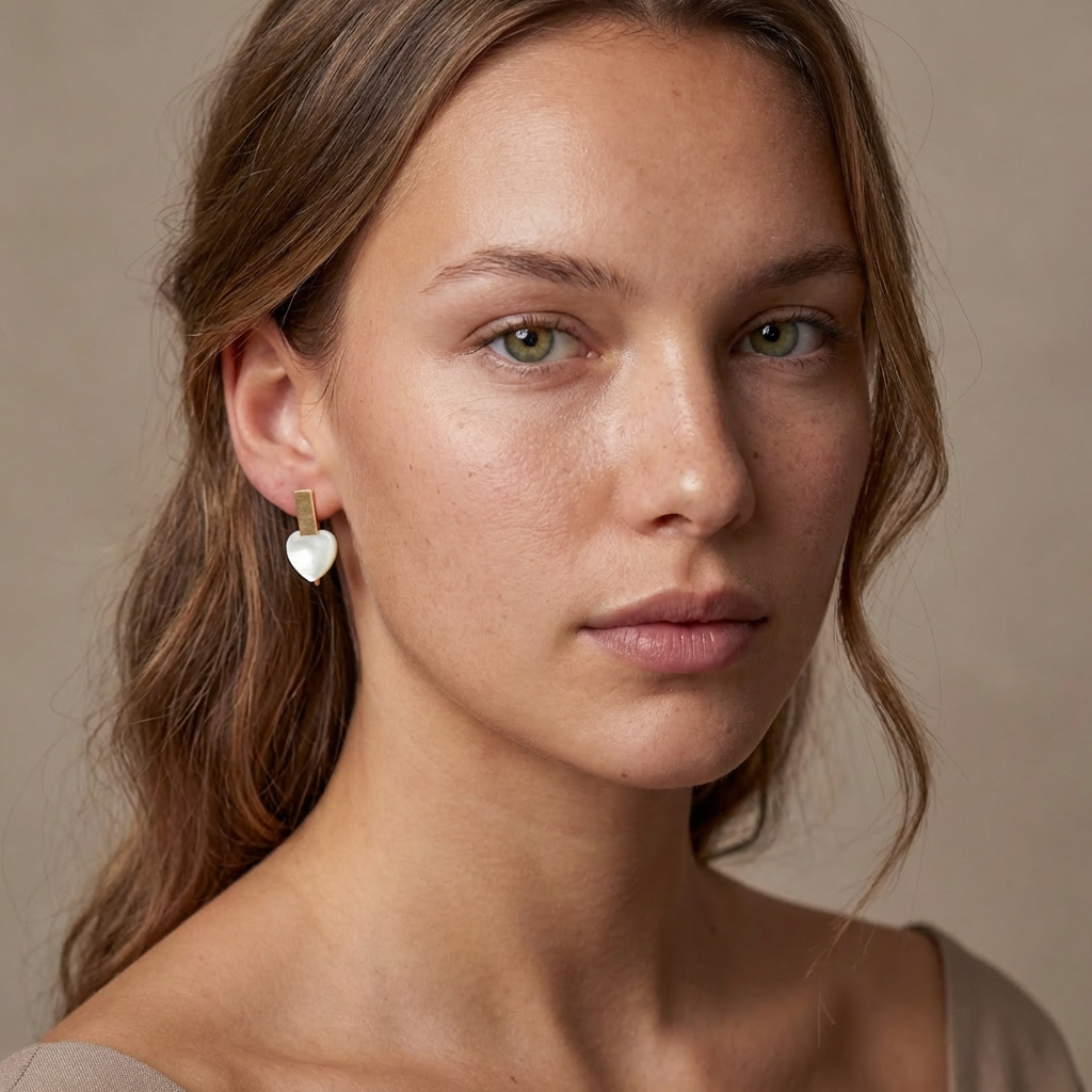 Mother-of-Pearl Heart Earrings