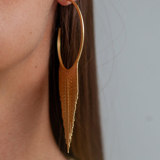 Helo Big Fringe Hoops