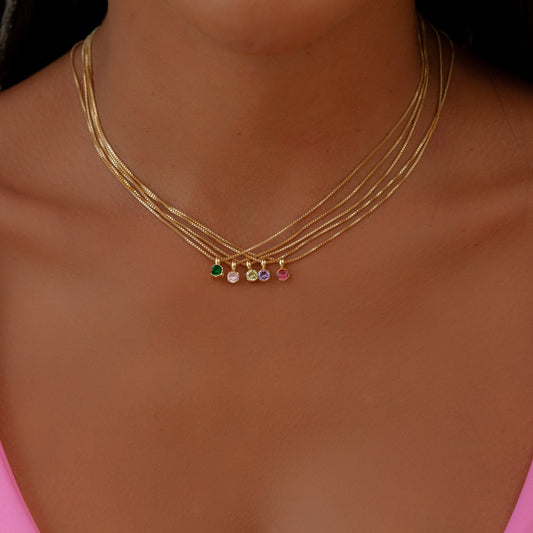 Clara Light Green Zirconia Necklace