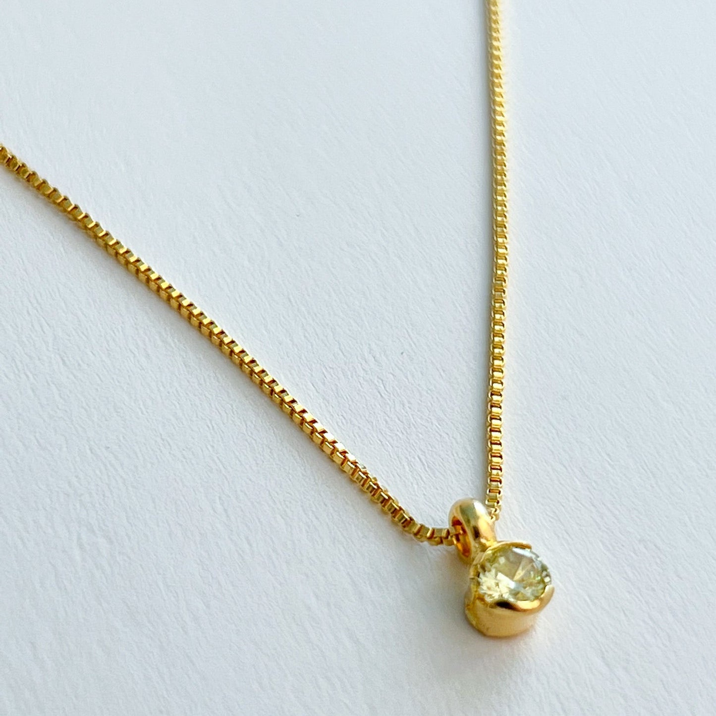 Clara Light Green Zirconia Necklace