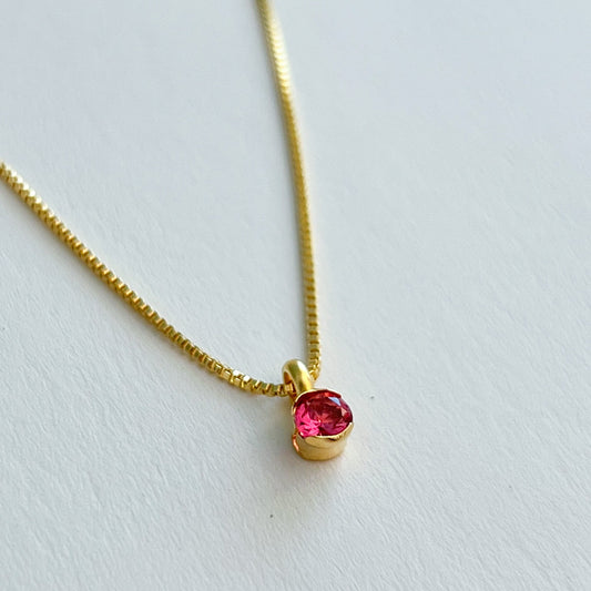 Clara Pink Zirconia Necklace
