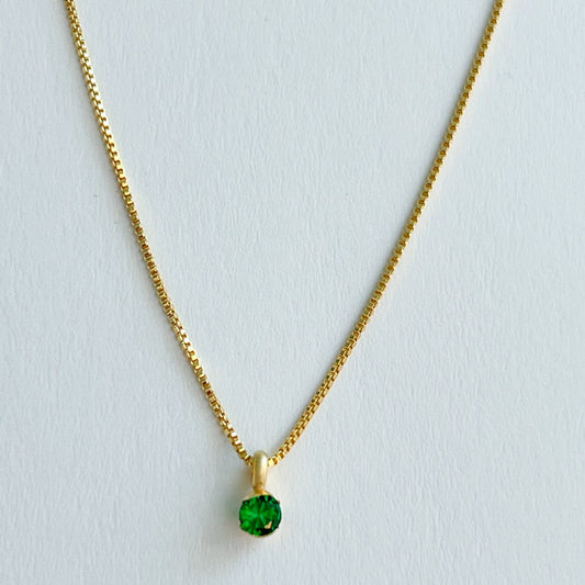 Clara Green Zirconia Necklace