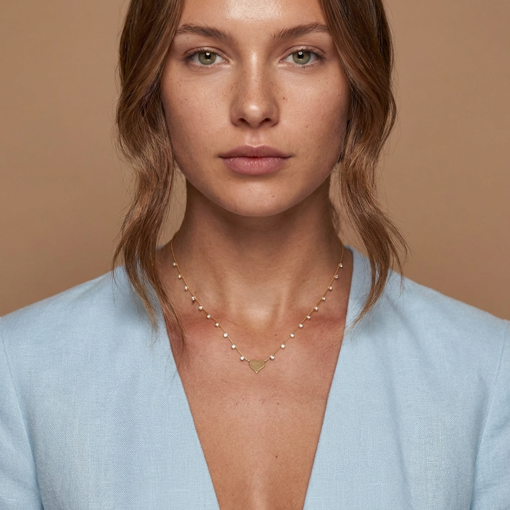 Maddie Zirconia Heart Necklace